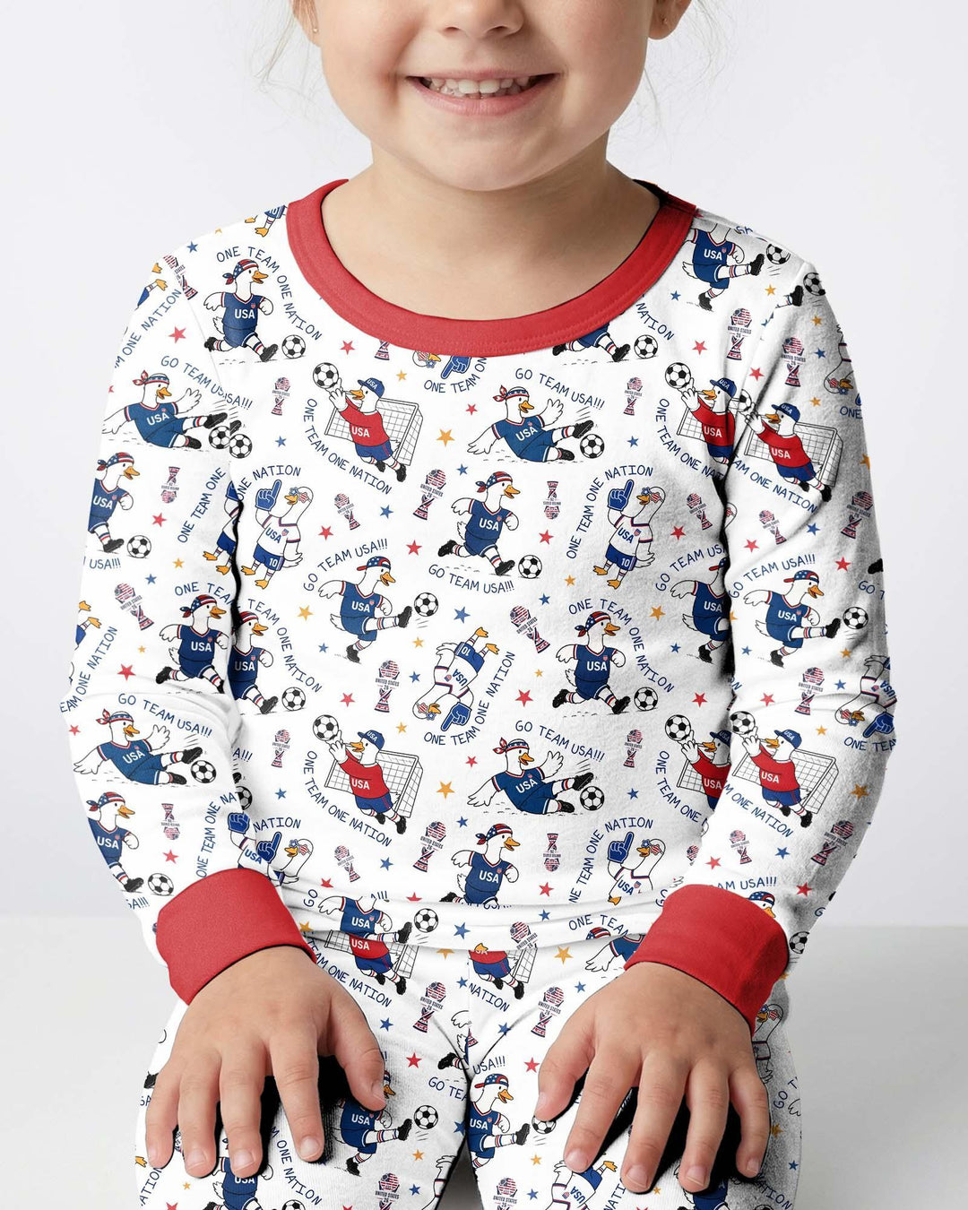 Zweiteiliges Langarm-Pyjama-Set mit Sommerfrüchten