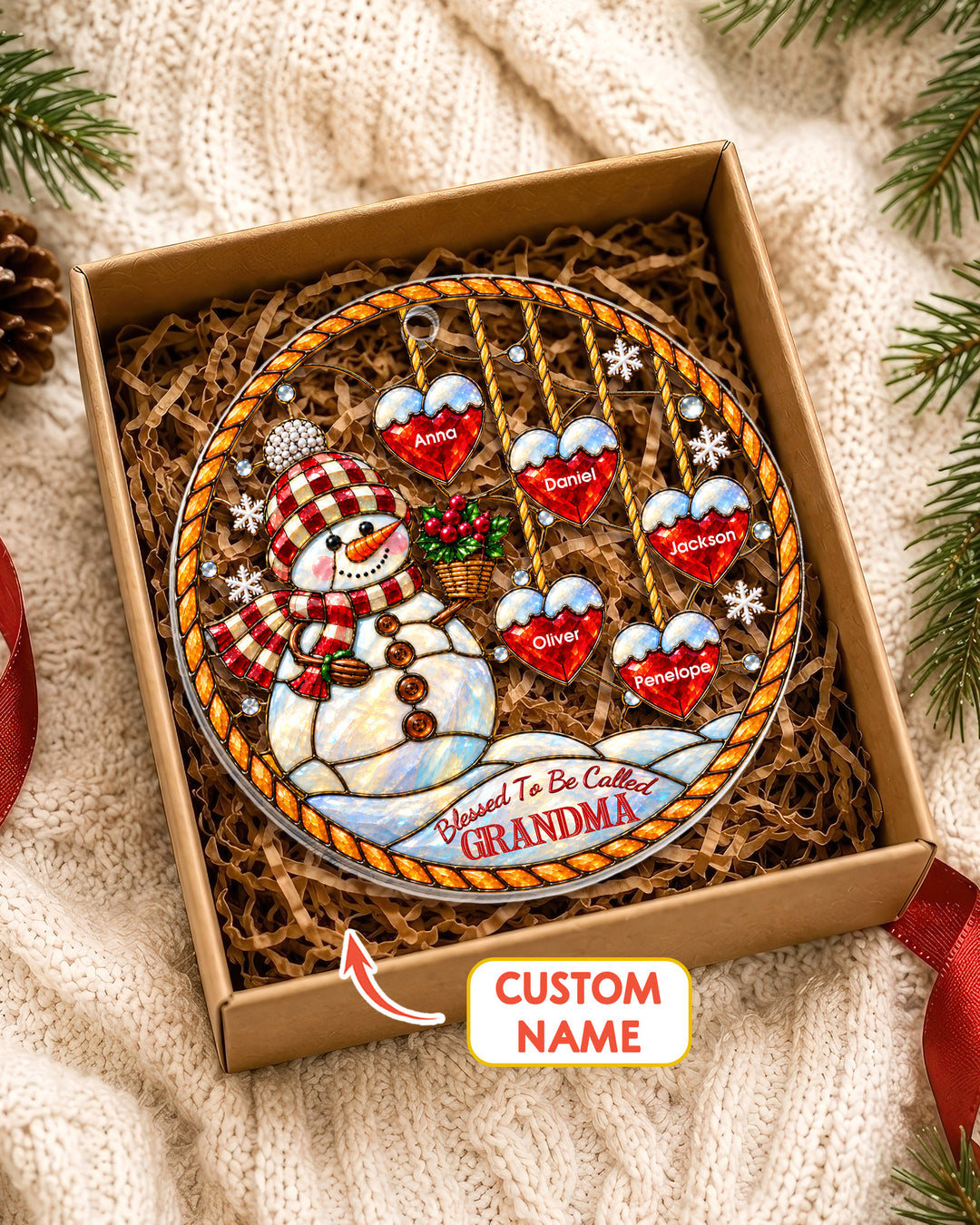 Blessed To Be Called Grandma/ Nana/.... - Personalized Acrylic Ornament