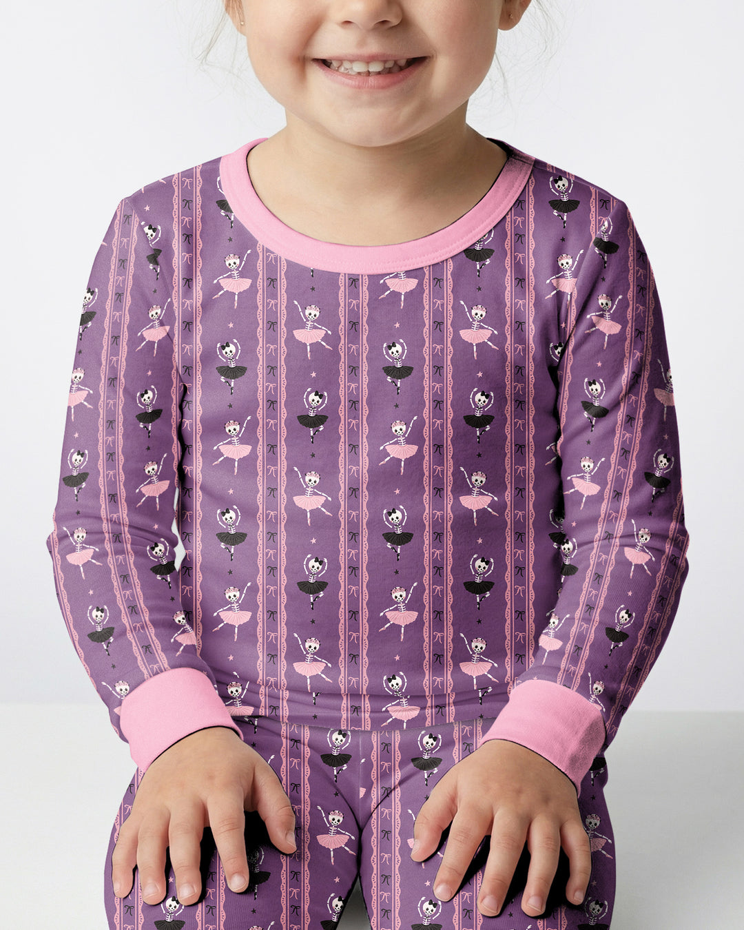 Spooky Ballerina Parade Bamboo Two Piece Long Sleeve Pajama Set