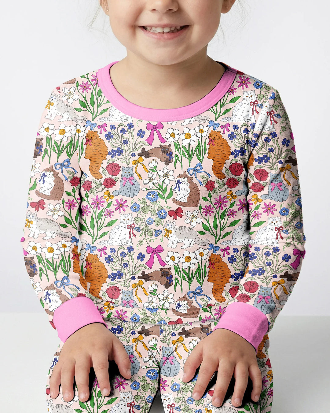Zweiteiliges Langarm-Pyjama-Set mit Sommerfrüchten