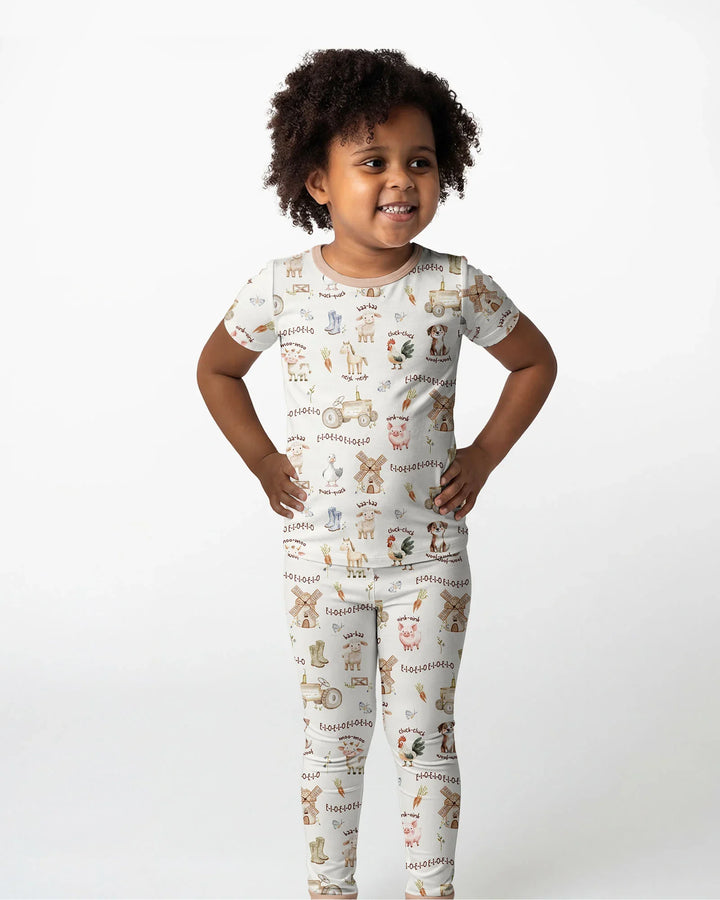 Zweiteiliges, kurzärmliges Pyjama-Set mit Marienkäfern