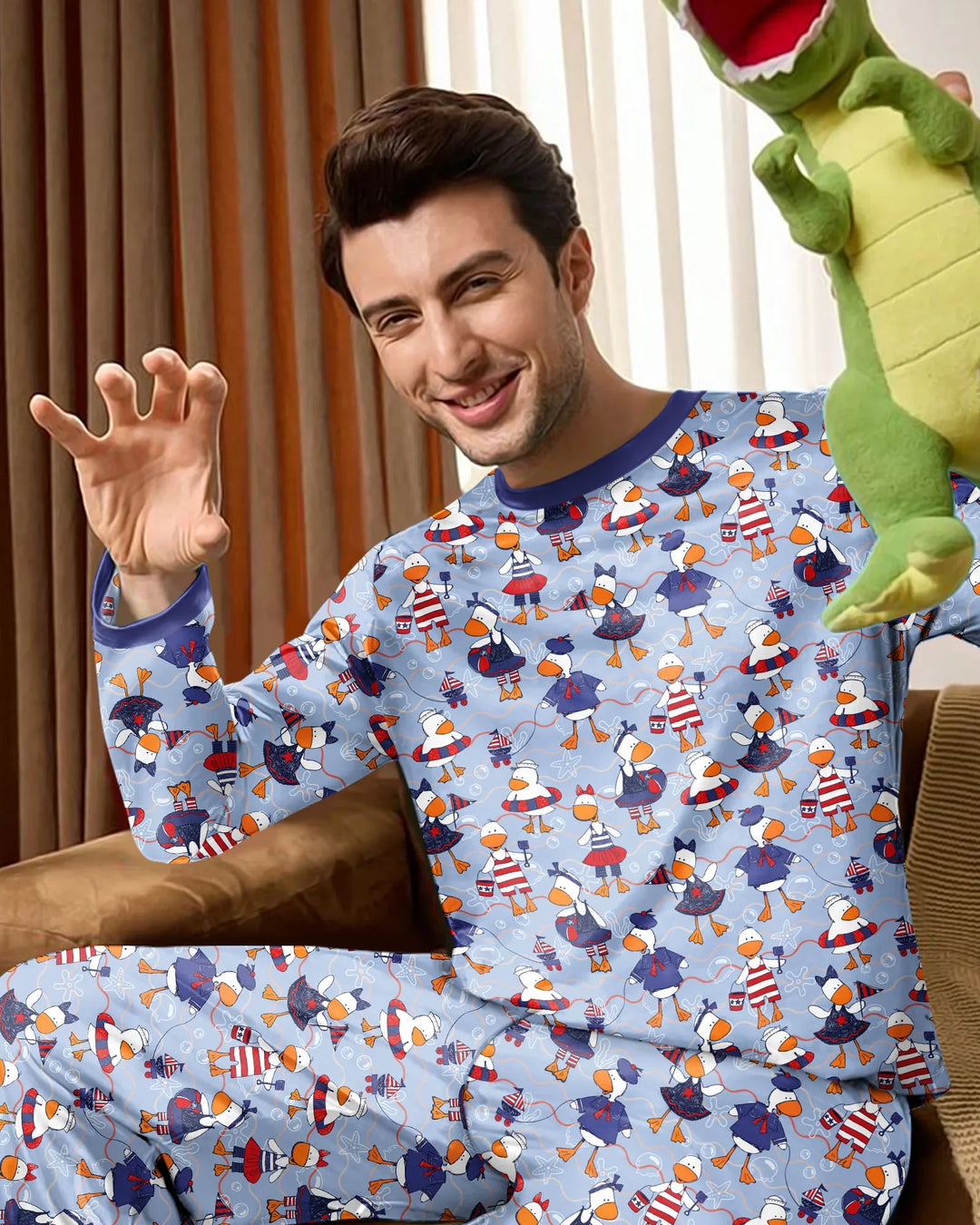 Freedom Floaties Family Matching Bamboo Men's Pajama Set