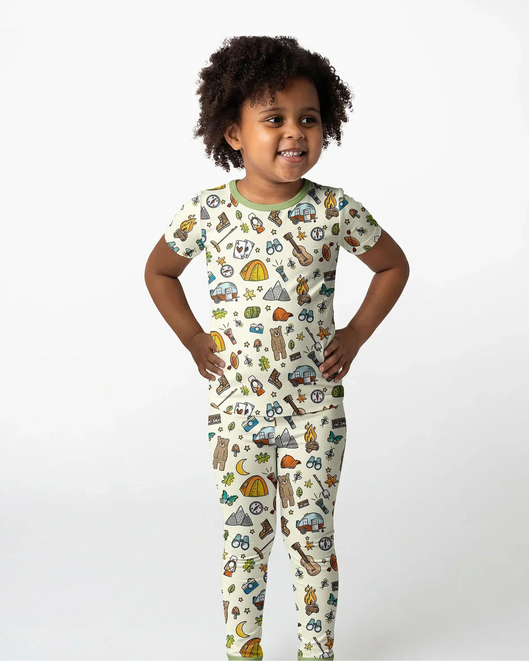 Zweiteiliges, kurzärmliges Pyjama-Set mit Marienkäfern