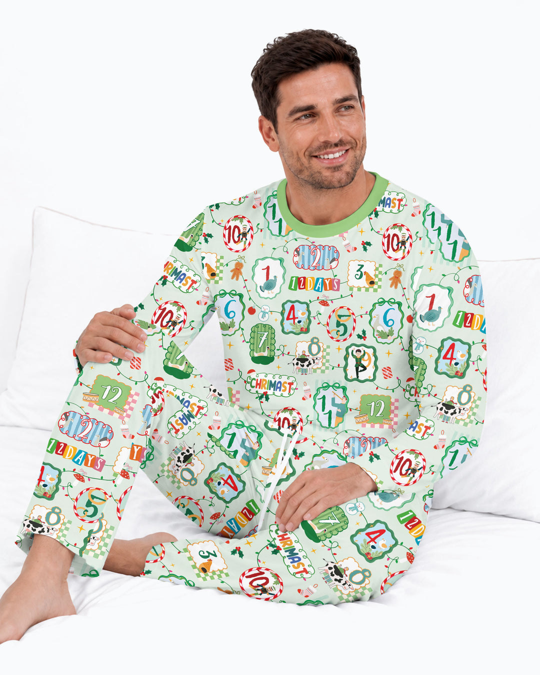 12 Christmas Prayers Bamboo Men's Pajama Set