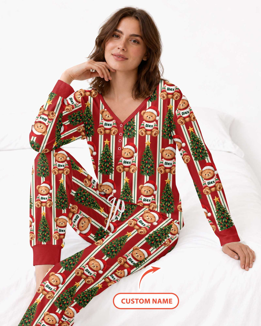 Christmas Bear Bamboo Women Pajama Set