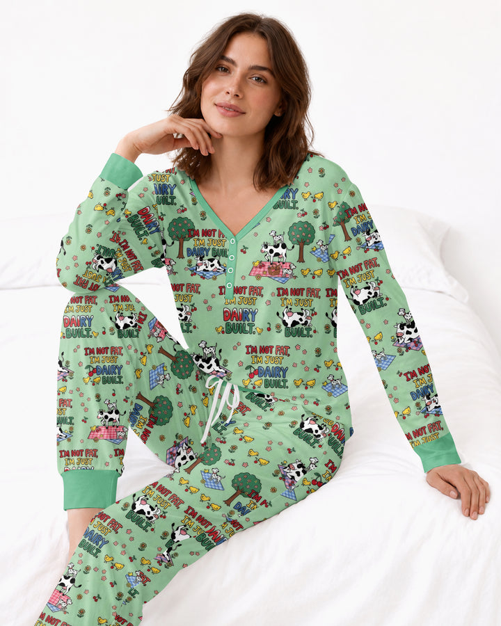 I'm Not Fat I'm Just Dairy Built Bamboo Women Pajama Set