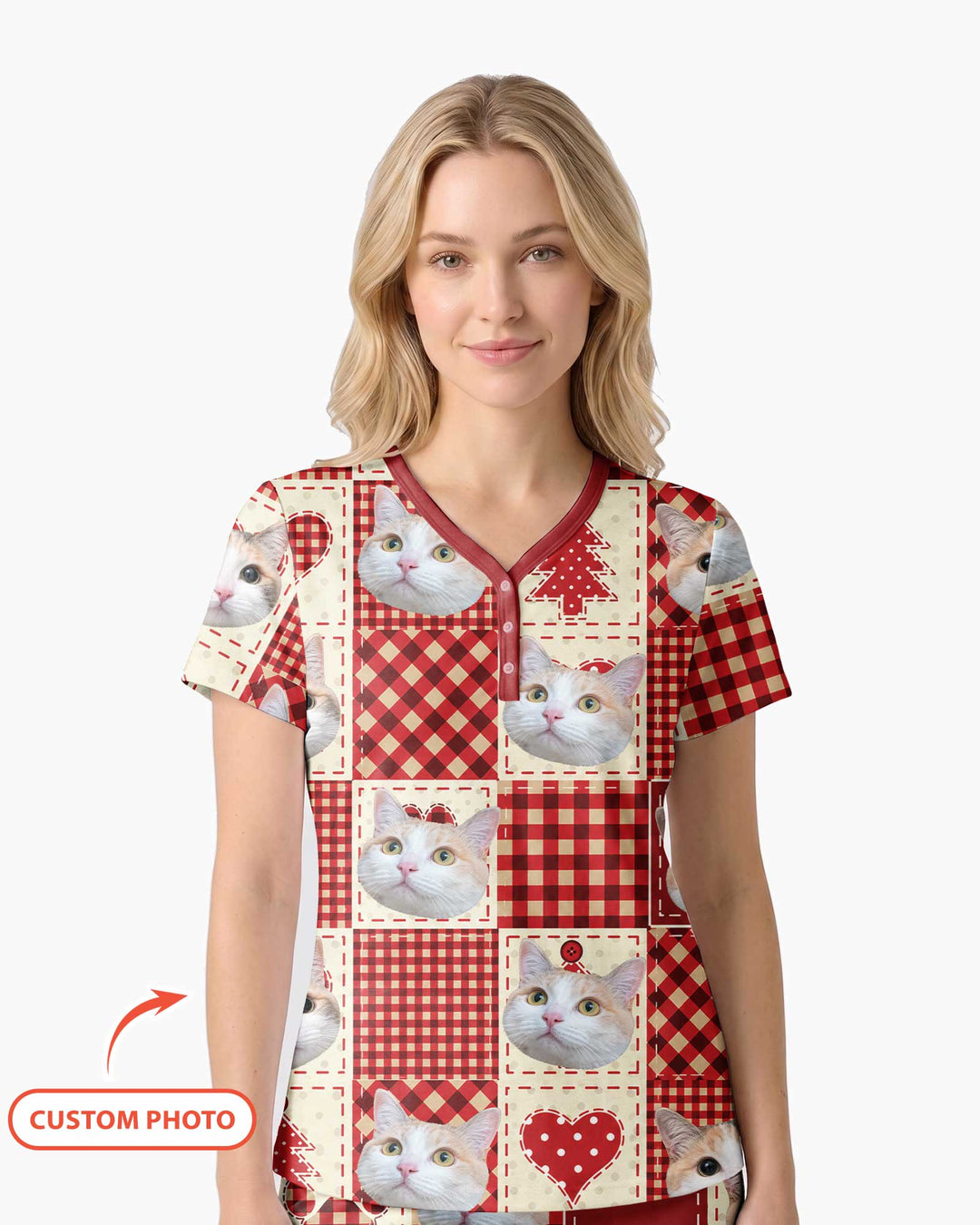 Christmas Ugly Pet Bamboo Women Short Sleeve Short Pajama Set