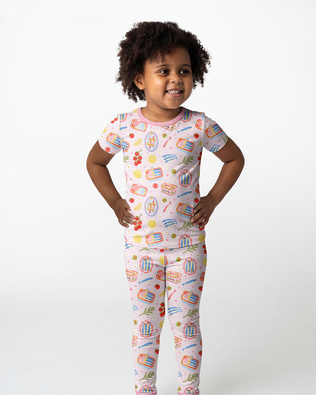 Zweiteiliges, kurzärmliges Pyjama-Set mit Marienkäfern