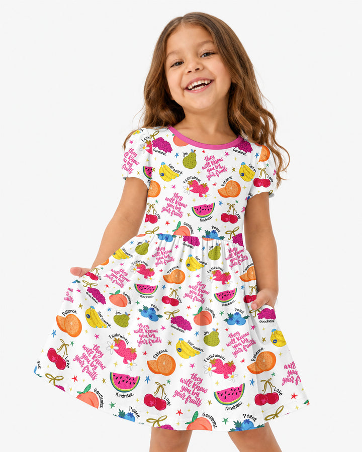 They Will Know You By Your Fruits Bamboo Twirl Dress