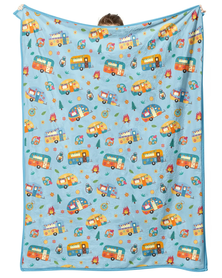 Happy Little Camper Bamboo Blanket
