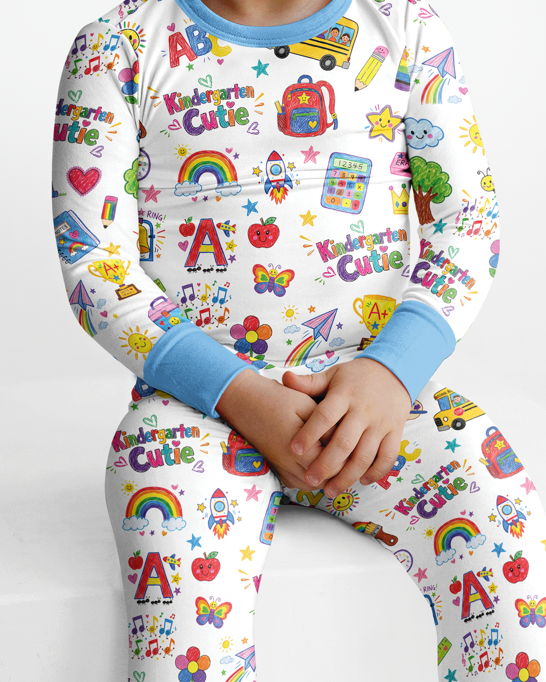 Kindergarten Cutie Bamboo Two Piece Long Sleeve Pajama Set