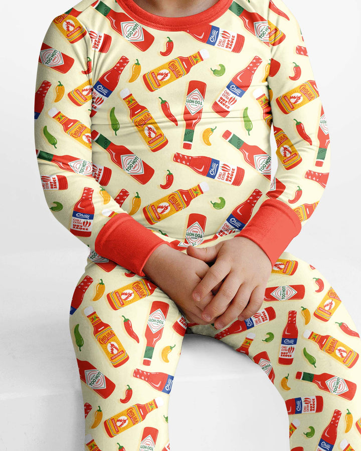 Spicy Sauce Bamboo Two Piece Long Sleeve Pajama Set