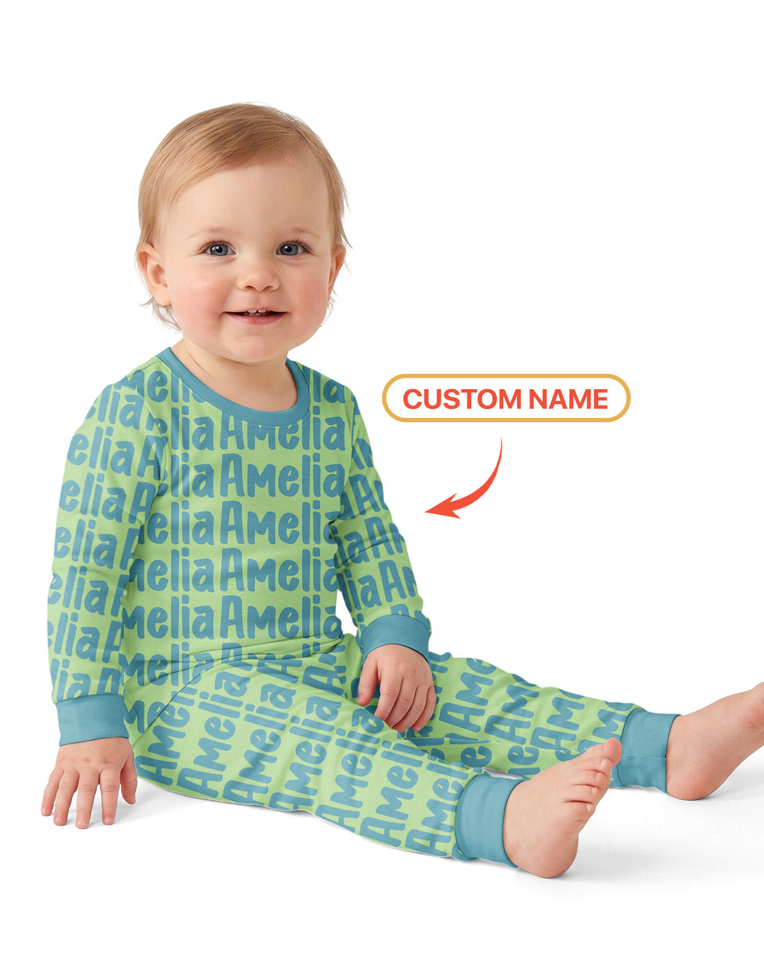 Little Letters Bamboo Two Piece Long Sleeve Pajama Set Bamboo Two Piece Long Sleeve Pajama Set
