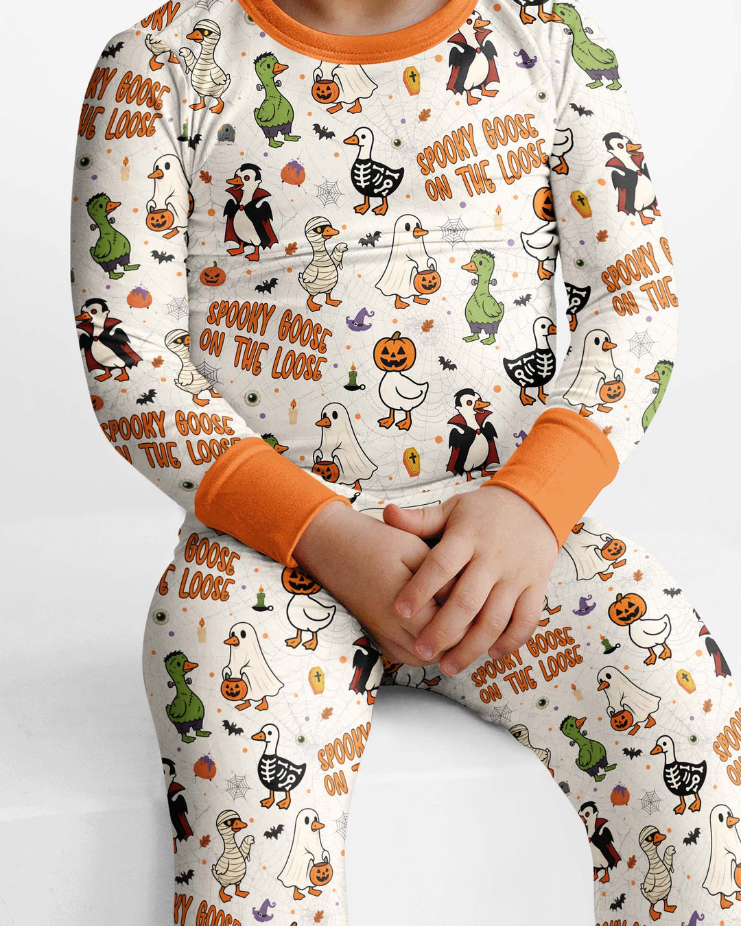 Spooky Goose on the Loose Bamboo Two Piece Long Sleeve Pajama Set