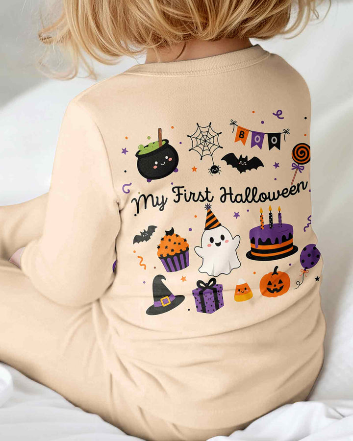 Personalized Baby Boo Ghost Pumpkin My First Halloween Bamboo Convertible Zippy