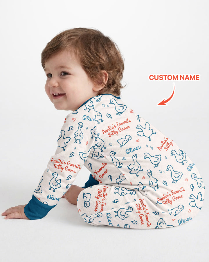 Custom Name Auntie's Favorite Silly Goose Bamboo Convertible Zippy