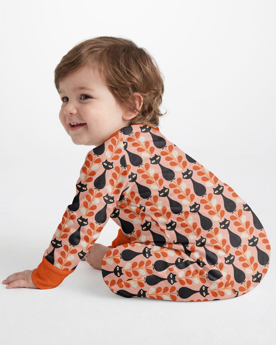 Retro Black Cat Garden Bamboo Convertible Zippy