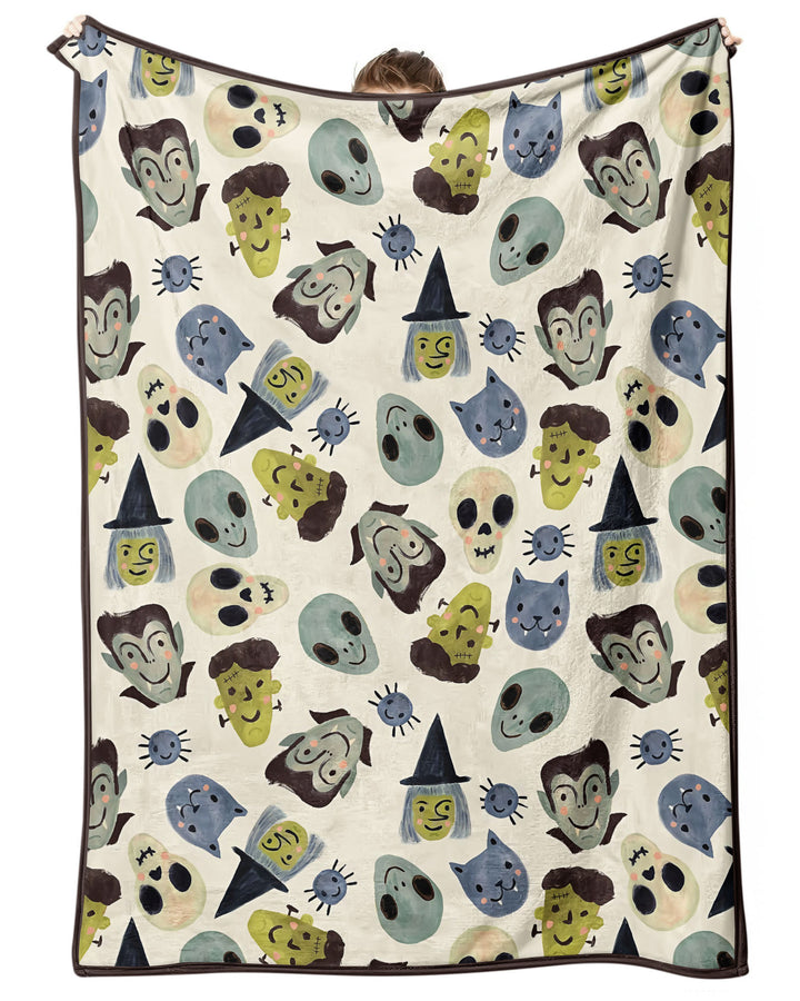 Halloween Face Bamboo Blanket
