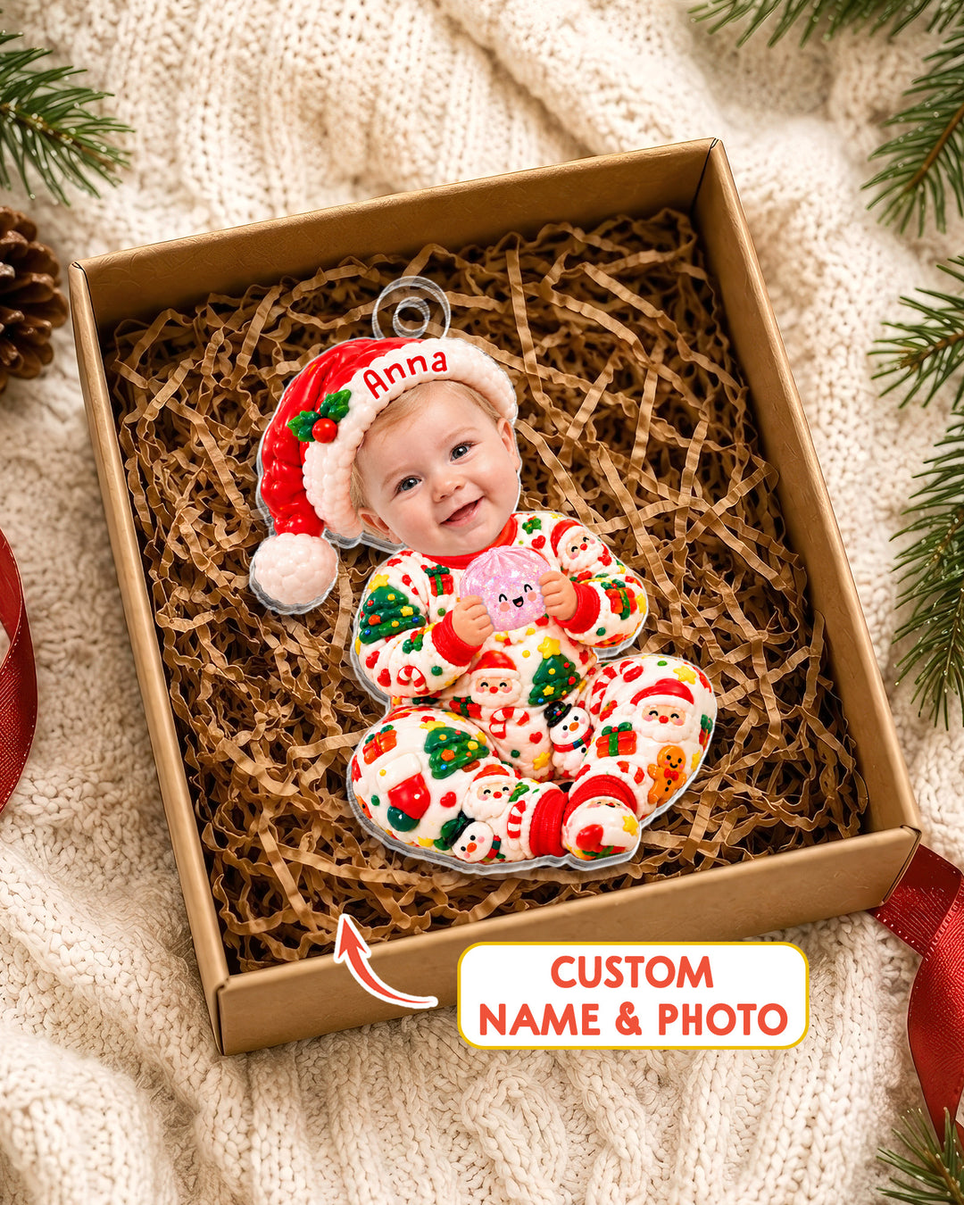 Squishy Christmas Joy Acrylic Ornament
