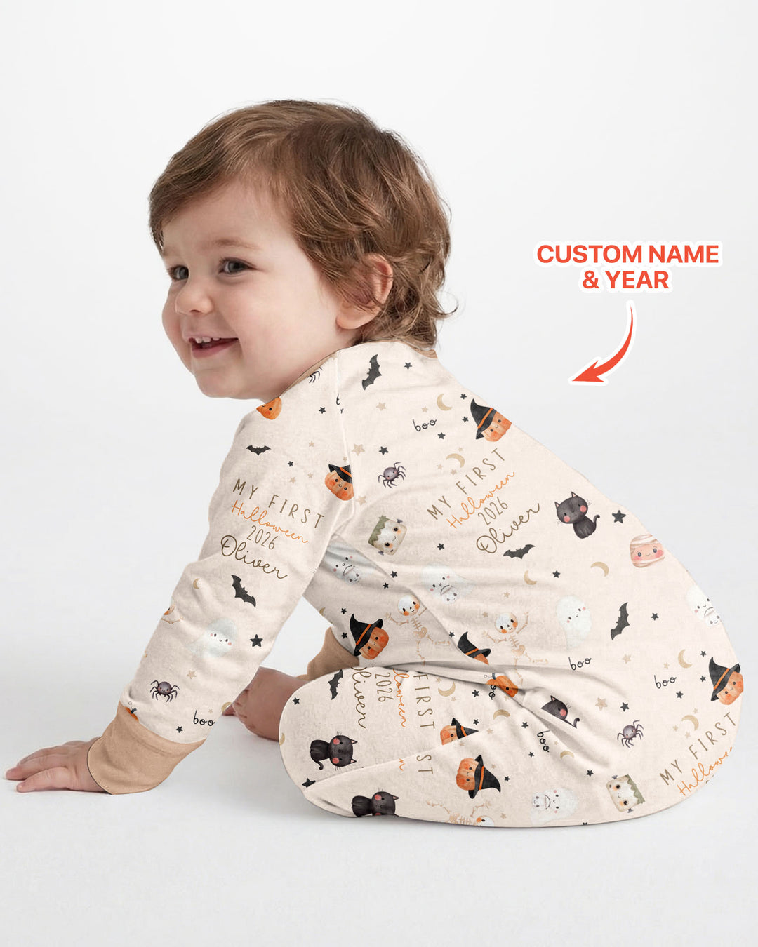 Personalised Baby First Halloween Bamboo Convertible Zippy