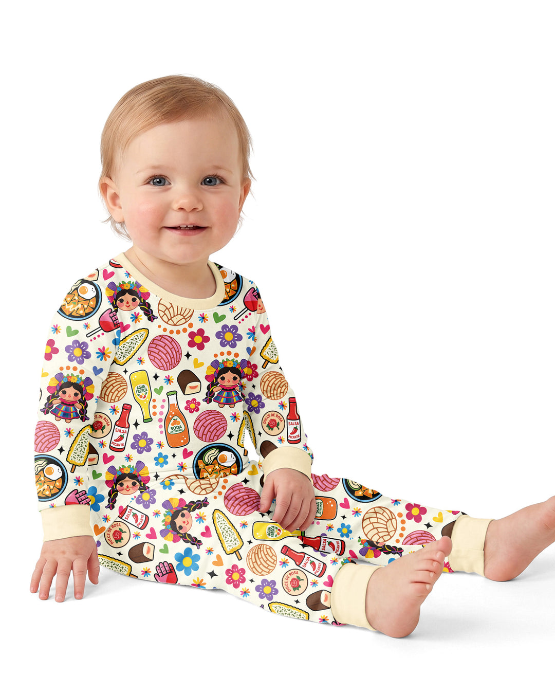 Little Mexican Fiesta Bamboo Two Piece Long Sleeve Pajama Set