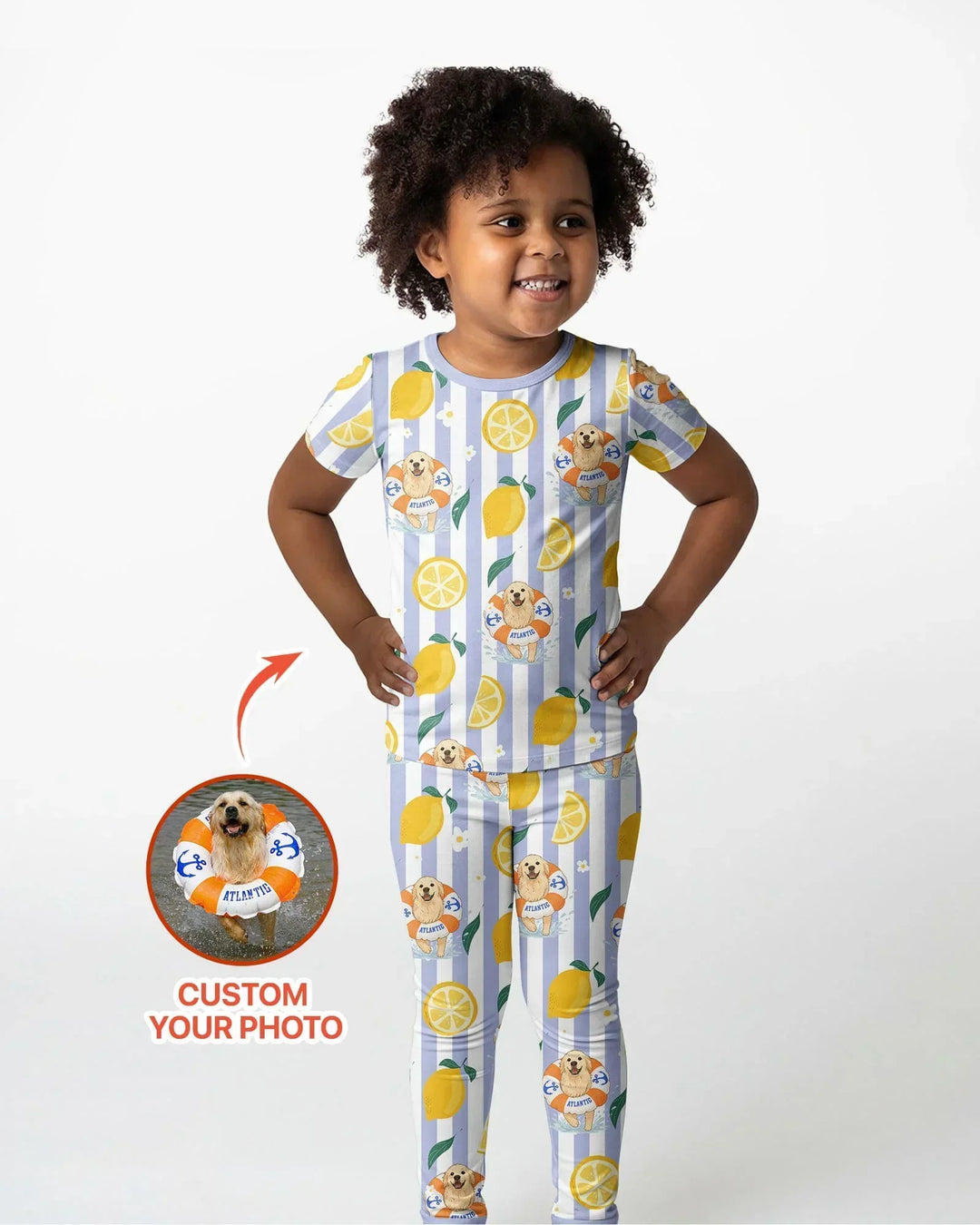 Zweiteiliges, kurzärmliges Pyjama-Set mit Marienkäfern