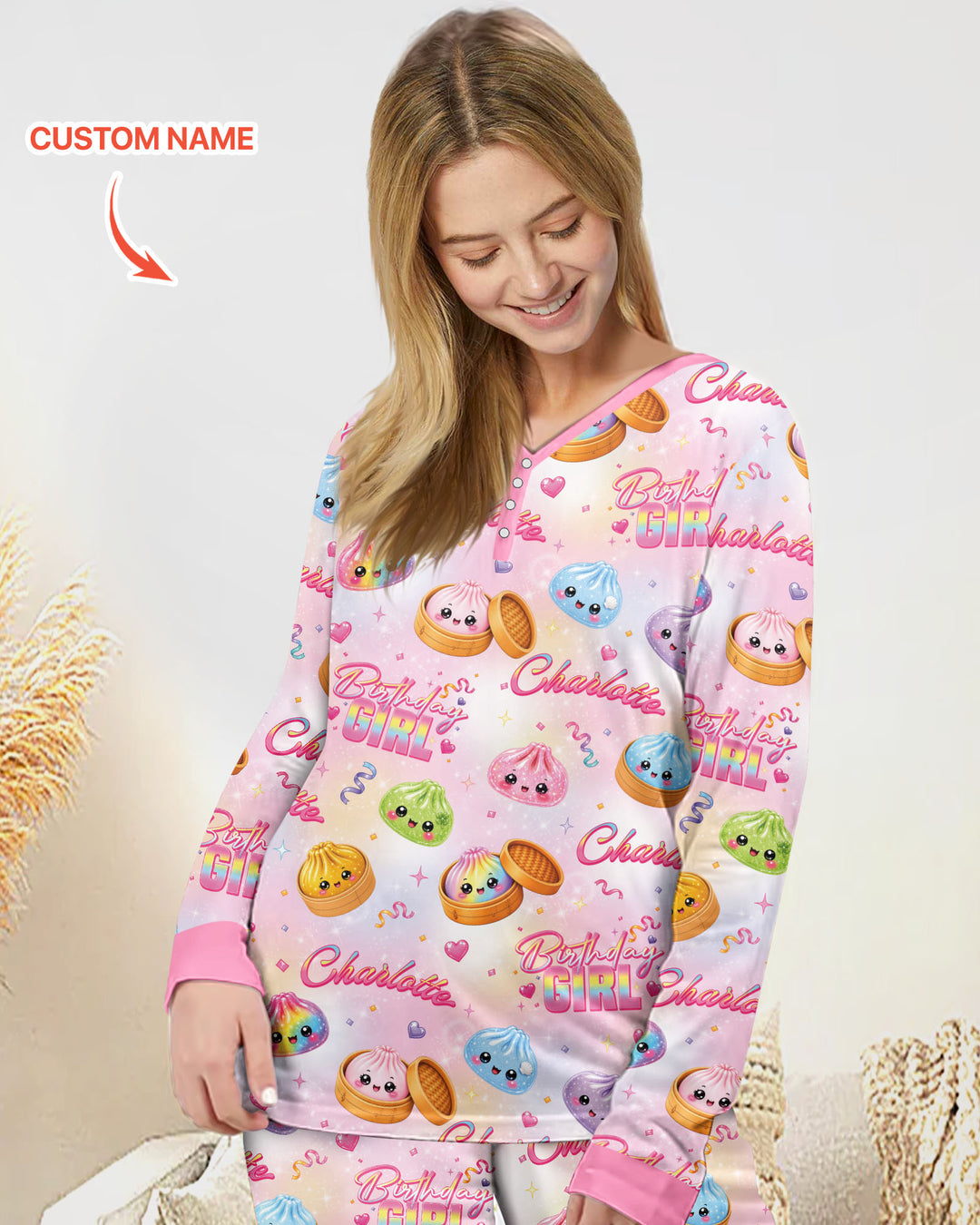 Vorlage Bambus Damen Pyjama Set