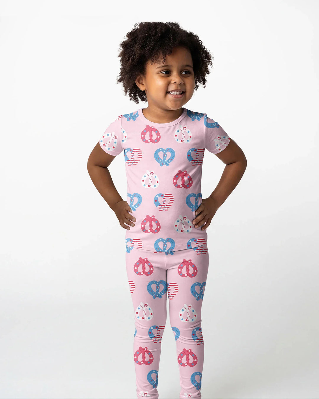 Zweiteiliges, kurzärmliges Pyjama-Set mit Marienkäfern