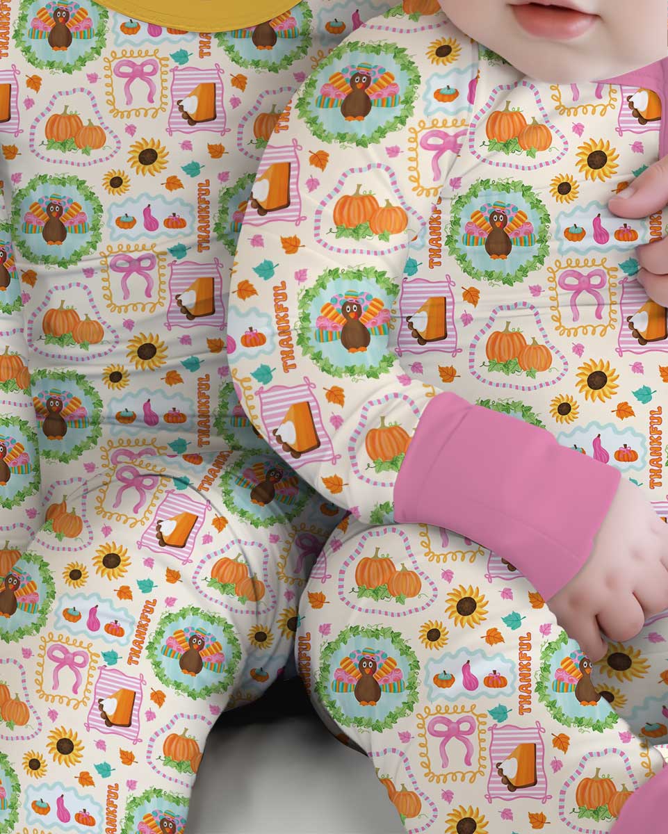 Sweet Thanksgiving Harvest Bamboo Convertible Zippy