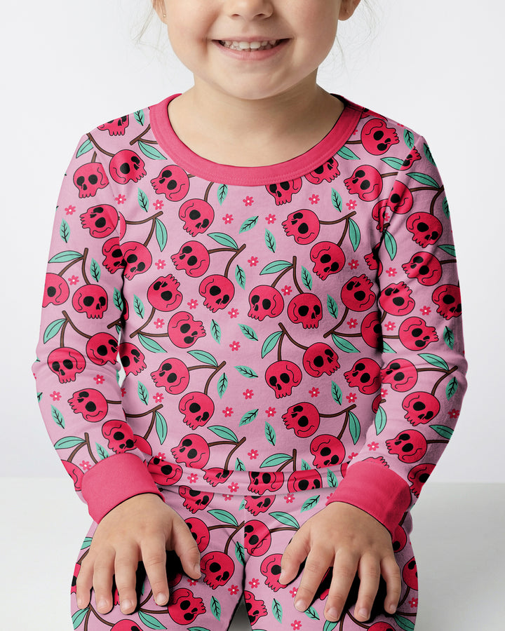 Cherry Boo Bamboo Two Piece Long Sleeve Pajama Set