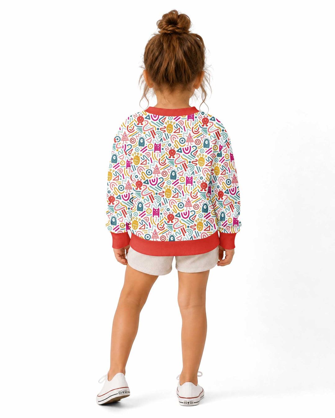 Rainbow Monster Party Bamboo Crewneck Sweatshirt