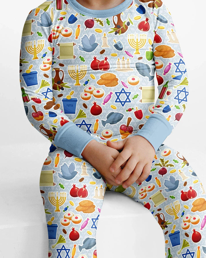 Shana Tovah Bamboo Two Piece Long Sleeve Pajama Set