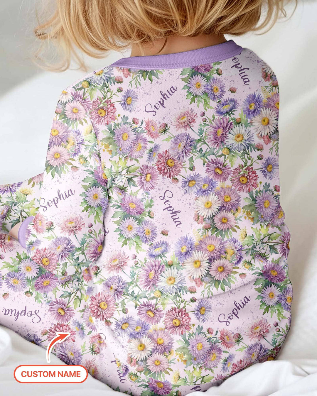 Custom Name Birth Month Flowers Bamboo Convertible Zippy
