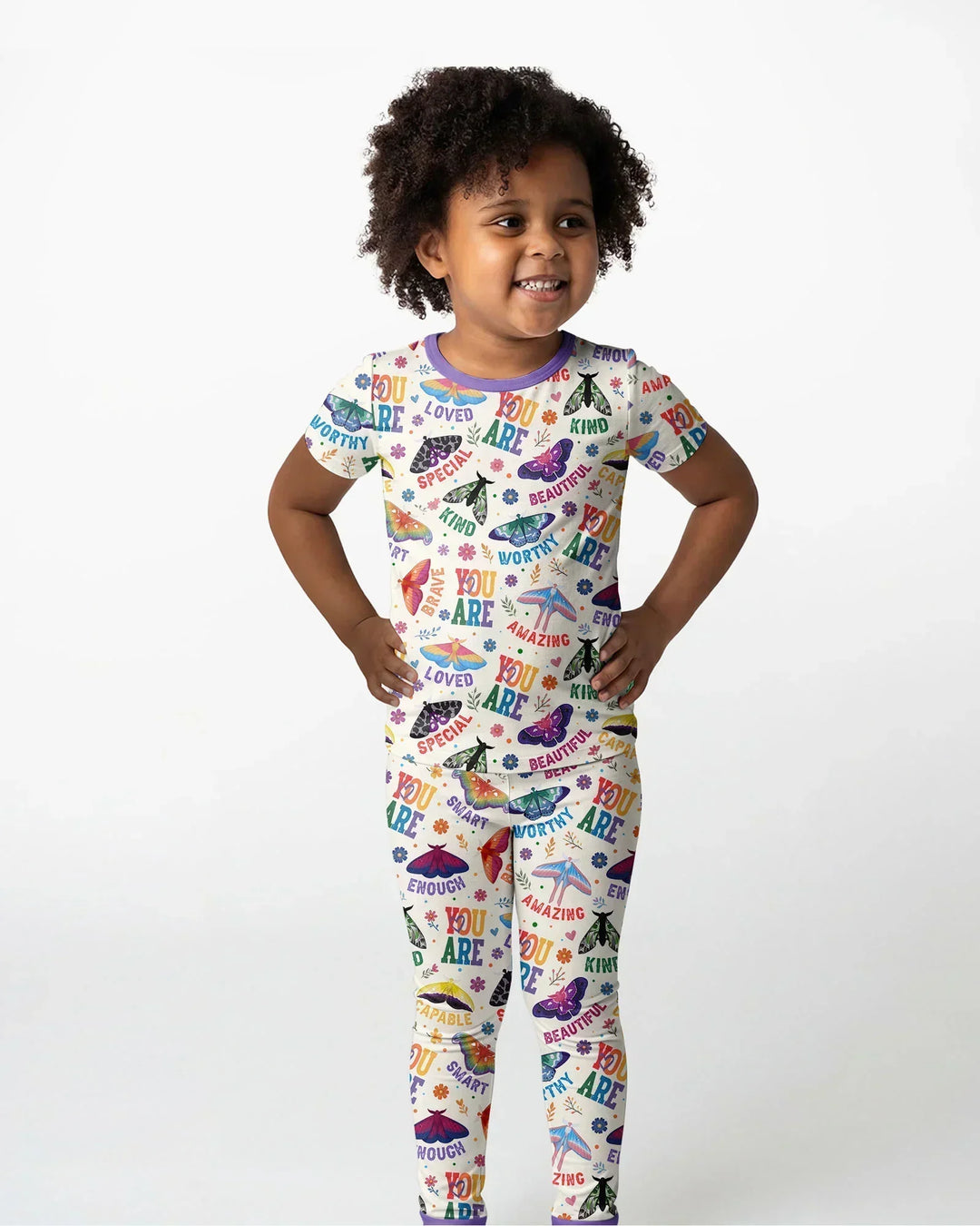 Zweiteiliges, kurzärmliges Pyjama-Set mit Marienkäfern
