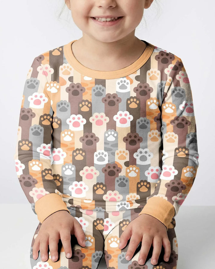 Zweiteiliges Langarm-Pyjama-Set mit Sommerfrüchten