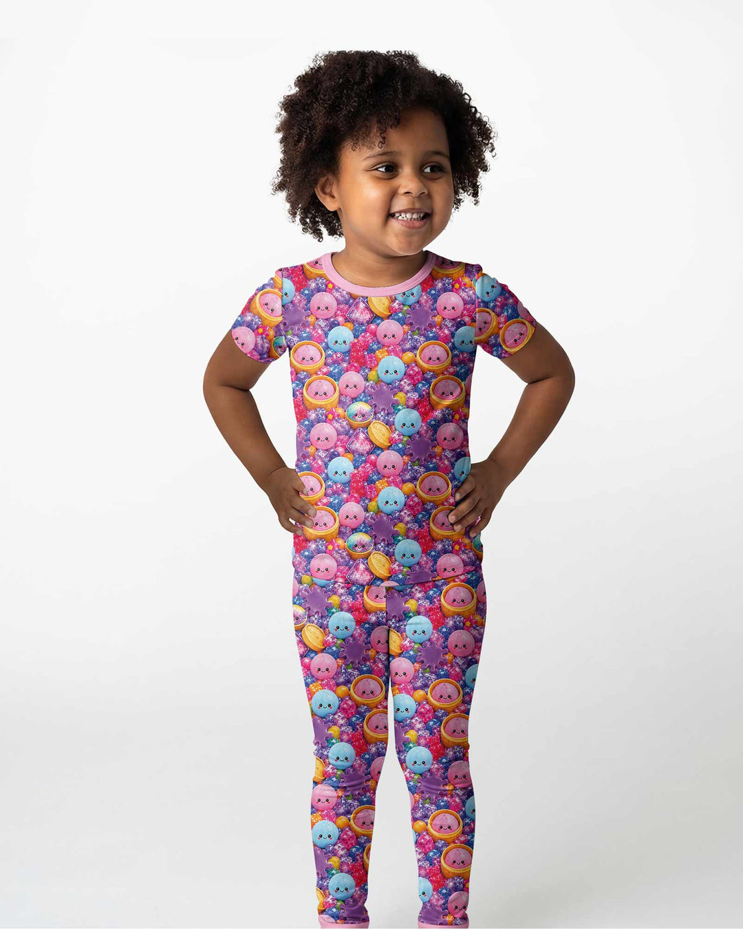 Zweiteiliges, kurzärmliges Pyjama-Set mit Marienkäfern