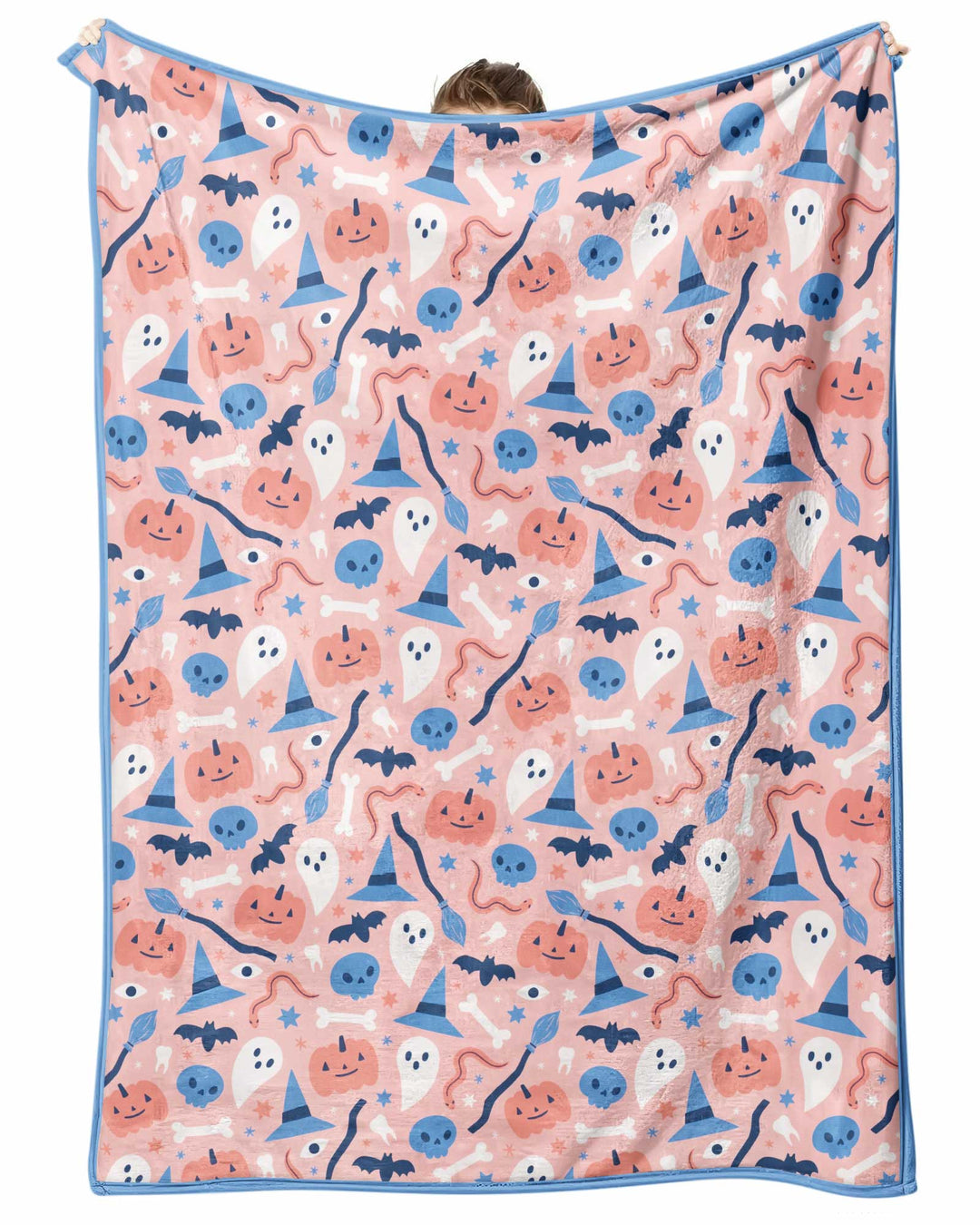 Pastel Pumpkins Skulls And Witch Craft Bamboo Blanket