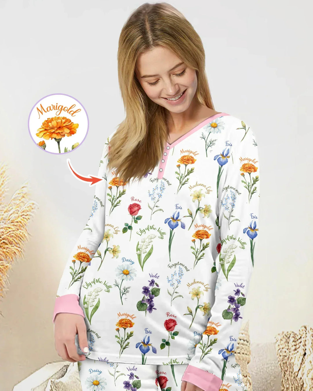 Vorlage Bambus Damen Pyjama Set