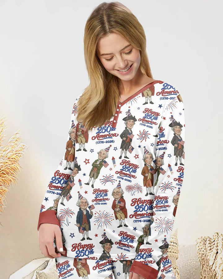 Party Like It's 1776 Family Matching Bamboo Women Pajama Set