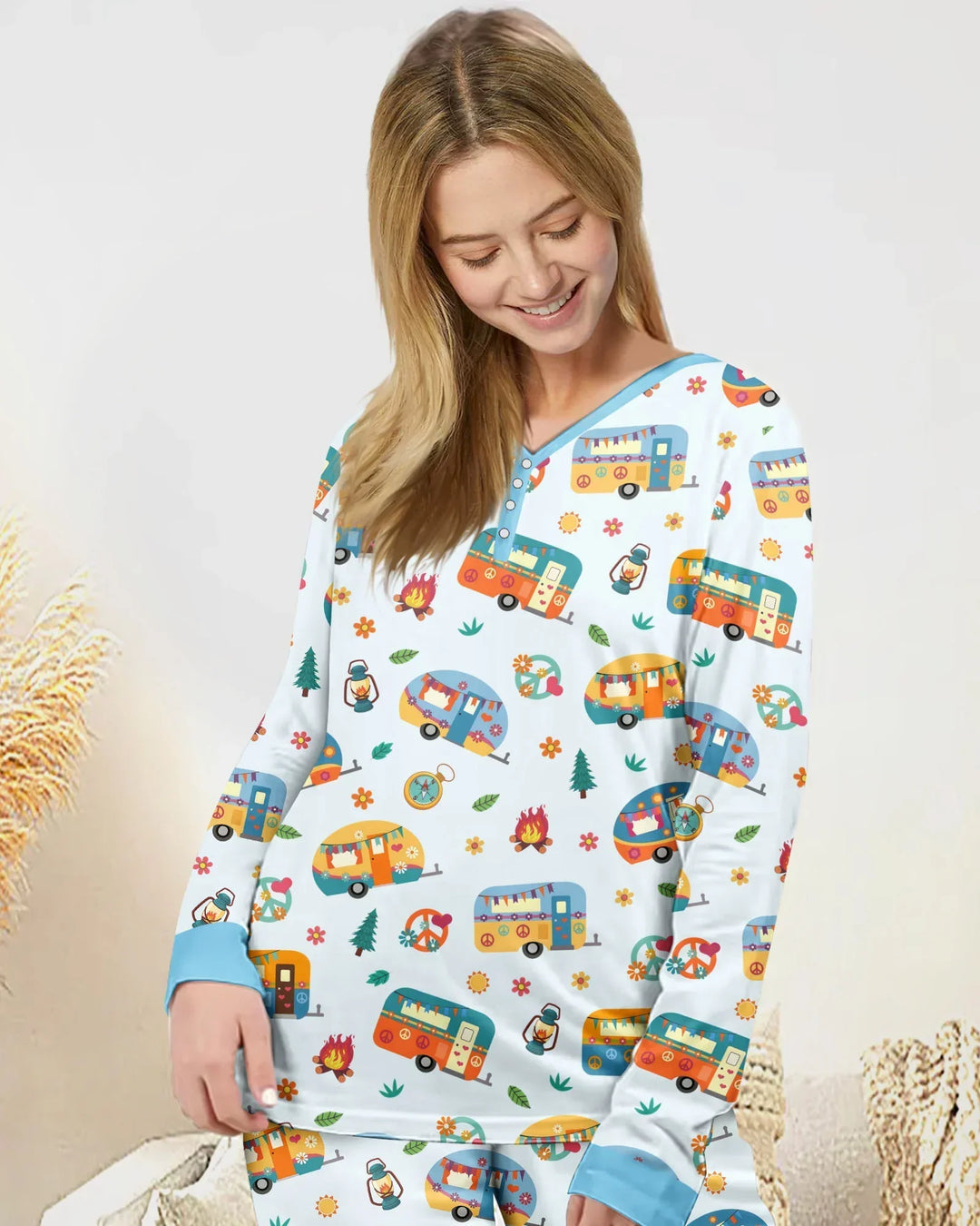 Happy Little Camper Women Pajama Set