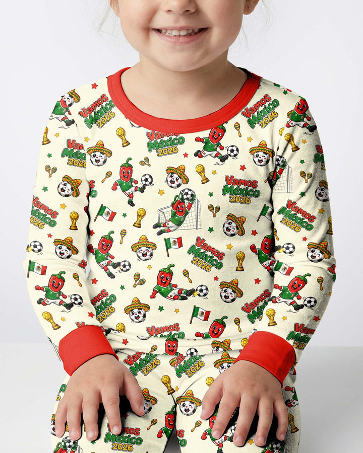 Zweiteiliges Langarm-Pyjama-Set mit Sommerfrüchten