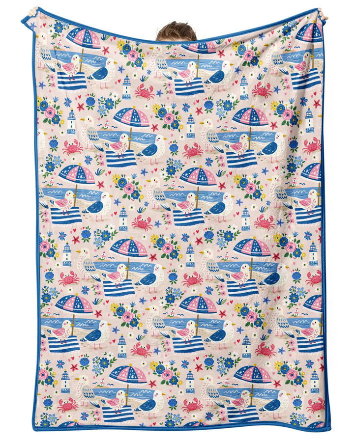 A Day At The Shore Bamboo Blanket