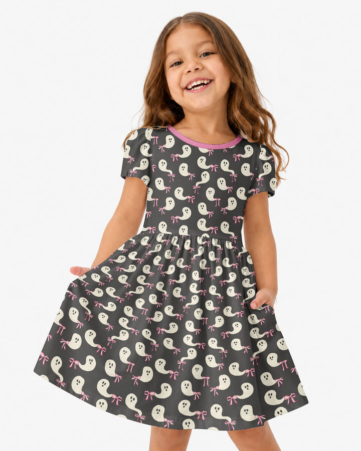 Little Ghosts Bamboo Twirl Dress