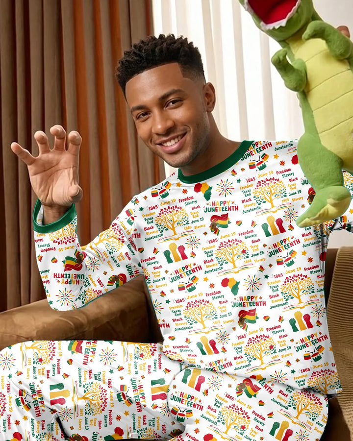 Happy Juneteenth Bamboo Men's Pajama Set
