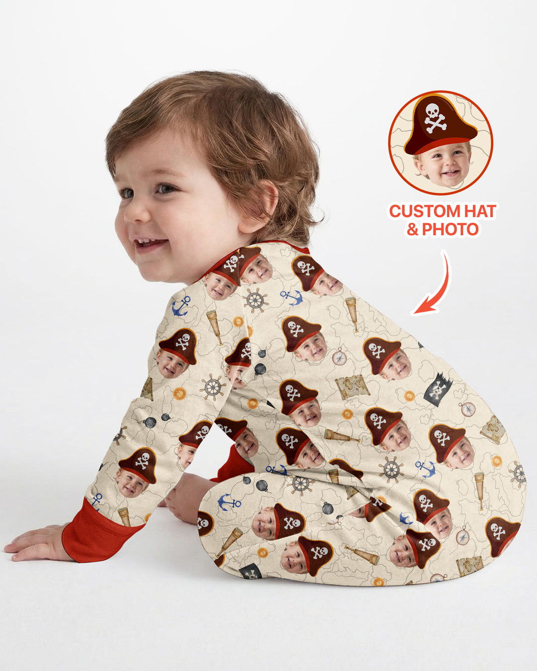 Gerippte Babykleidung mit individuellem Foto - Weich &amp; Skizzenhaft