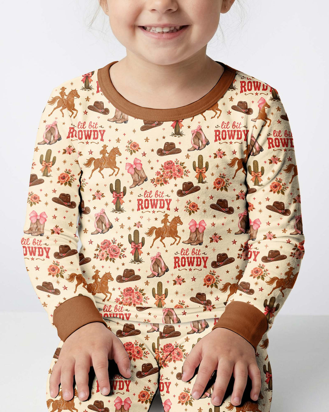 Zweiteiliges Langarm-Pyjama-Set mit Sommerfrüchten