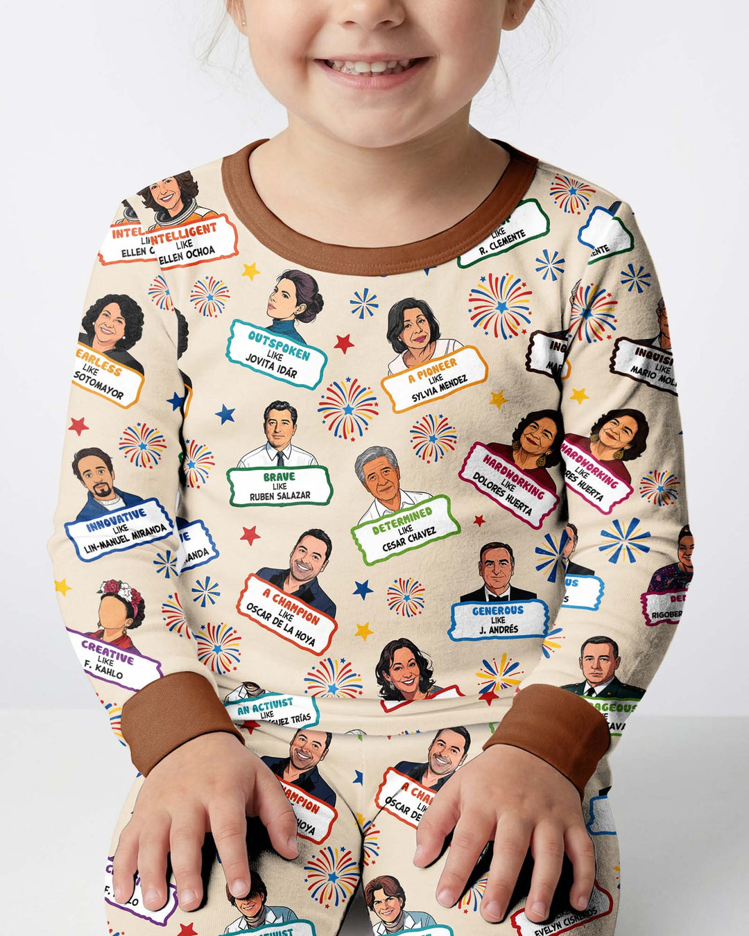 Zweiteiliges Langarm-Pyjama-Set mit Sommerfrüchten