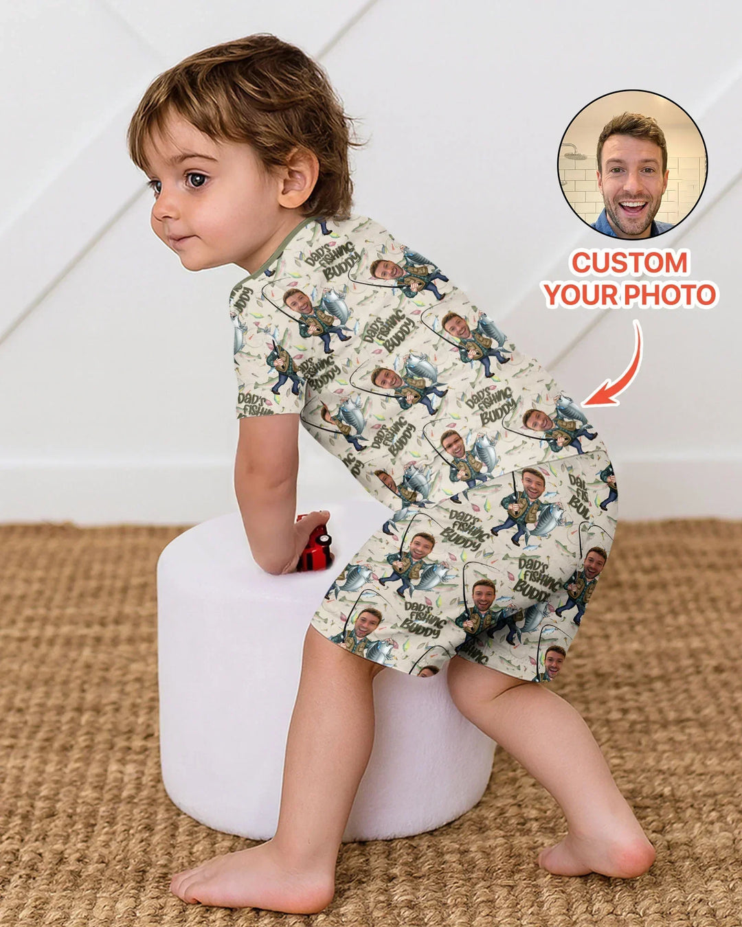 Zweiteiliges Pyjama-Set mit kurzen Ärmeln und Shorts im Sommer-Design