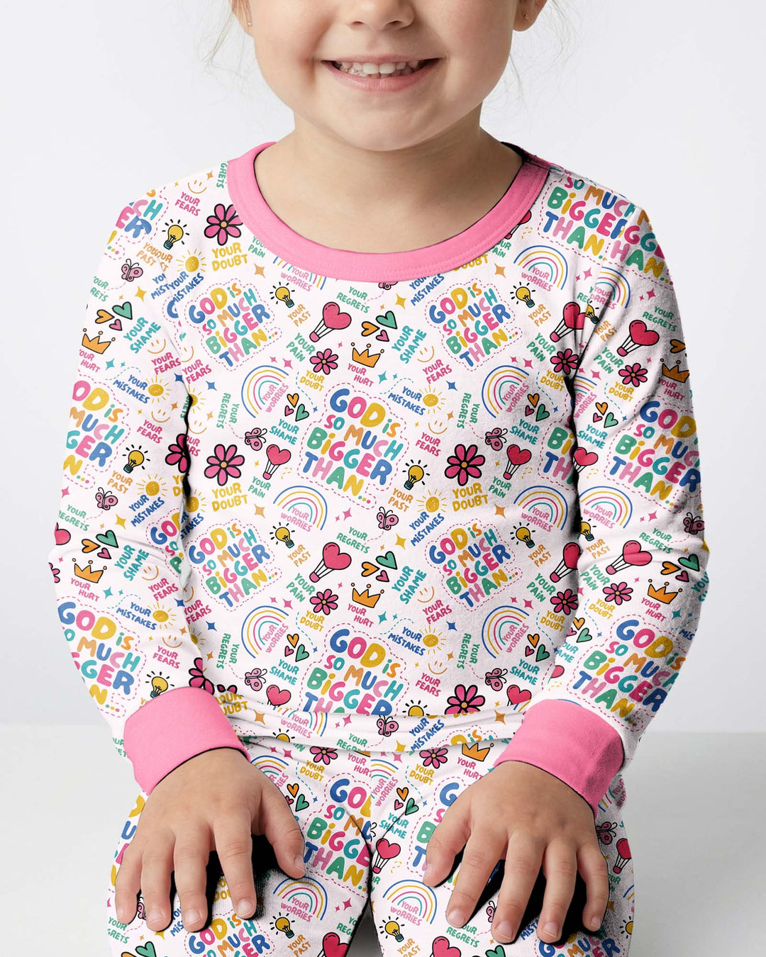 God Is So Much Bigger Bamboo Two Piece Long Sleeve Pajama Set