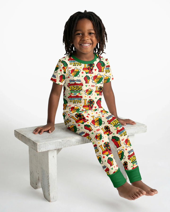 Zweiteiliges, kurzärmliges Pyjama-Set mit Marienkäfern